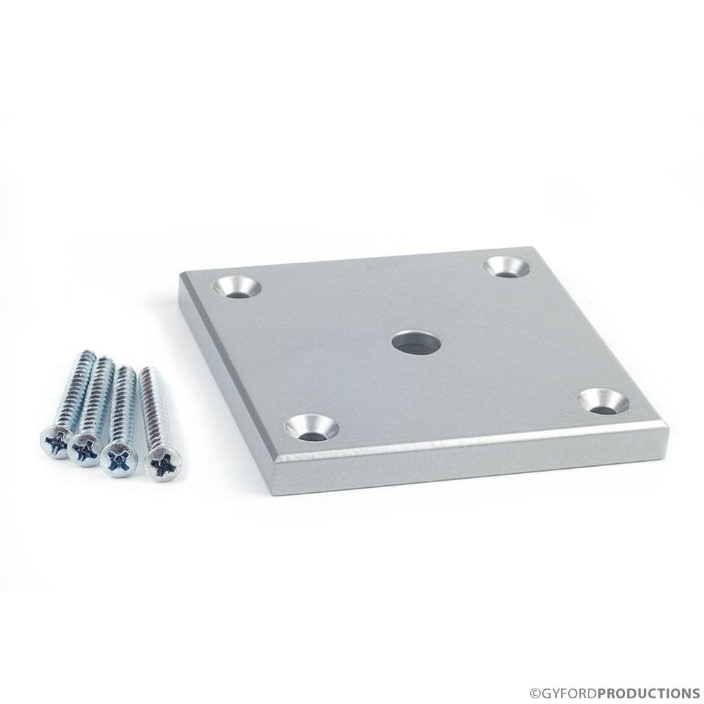 StructureLite Square Mounting Plate with Counterbore Thru-hole & Hardware