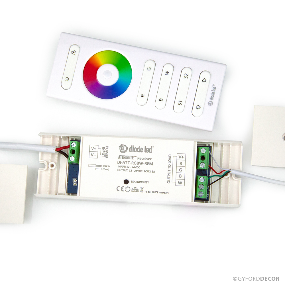 Remote Control & Receiver for Color Changing LED Standoffs