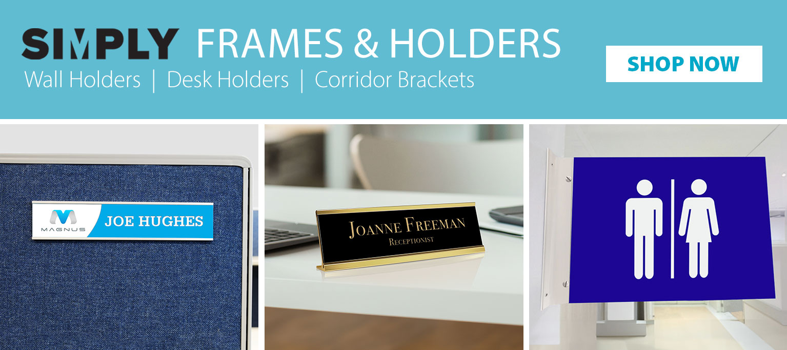 Gyford Simply Frames & Holders_Web Banner_0224 Simply Frames desk and holders and corridor brackets