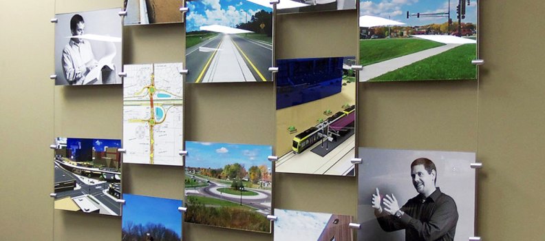 Wire Suspension Photo collage by Dahlen Sign Company